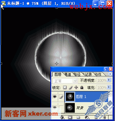 Photoshop制作精美银河系日食效果图