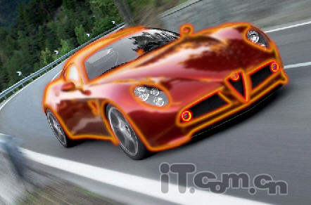 Photoshop打造电影中超炫烈火跑车