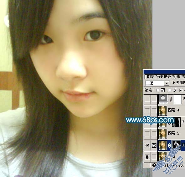 photoshop把曝光过度的人物照片转手绘效果