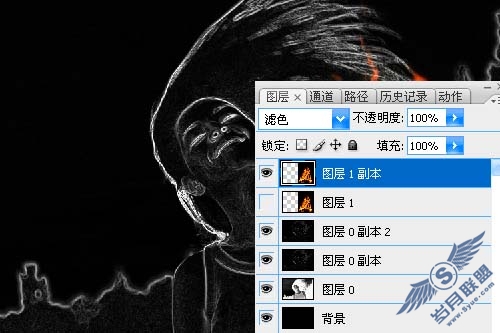 Photoshop合成教程:烈火中的美女