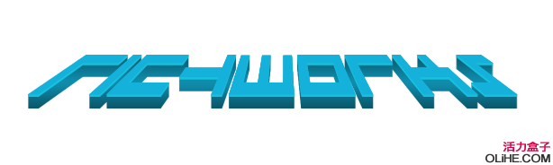 Photoshop文字特效:制作蓝色3D文字【图】_