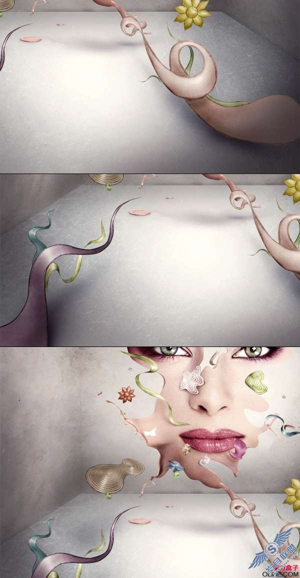 Photoshop插画教程:制作抽象的脸(三)【图】_