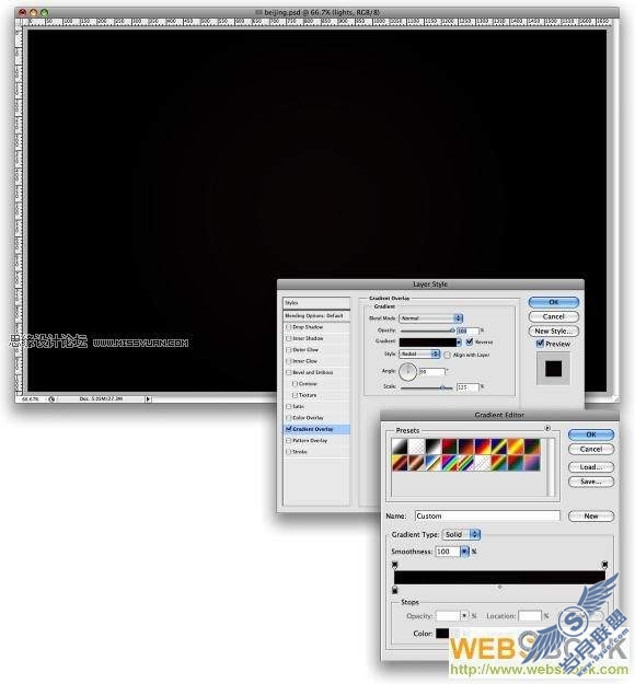 photoshop教程:制作北京2008标志的海报