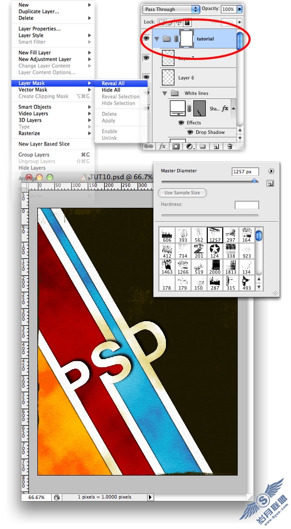 Photoshop绘制质感污染特效的PSD海报