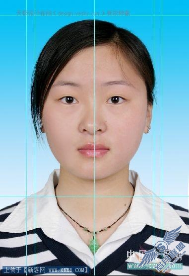 Photoshop复制粘贴法制作证件照_天极设计在线转载