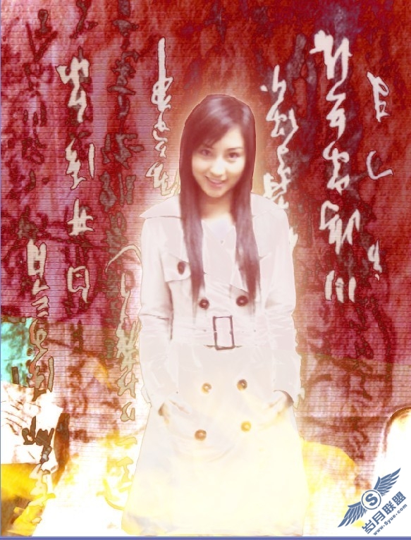 Photoshop合成古典火焰美女