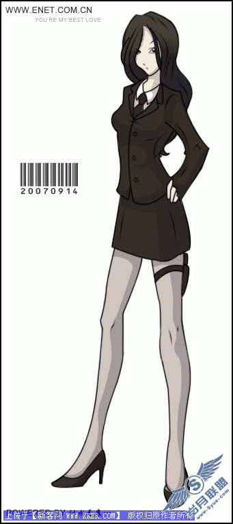 Photoshop打造超酷卡通美女特工
