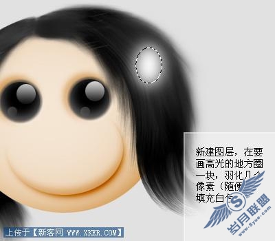 Photoshop简单快速为照片头发添加高光