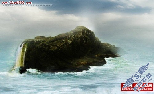 Photoshop用多种素材合成唯美古代遗址