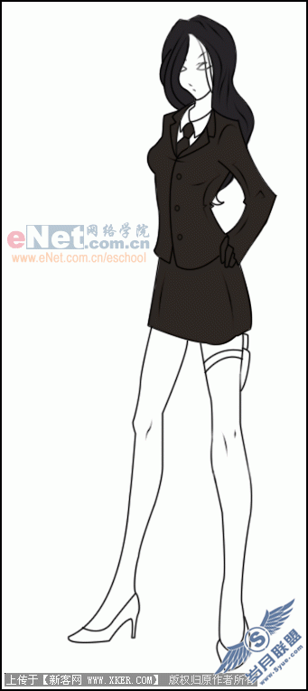 Photoshop打造超酷卡通美女特工