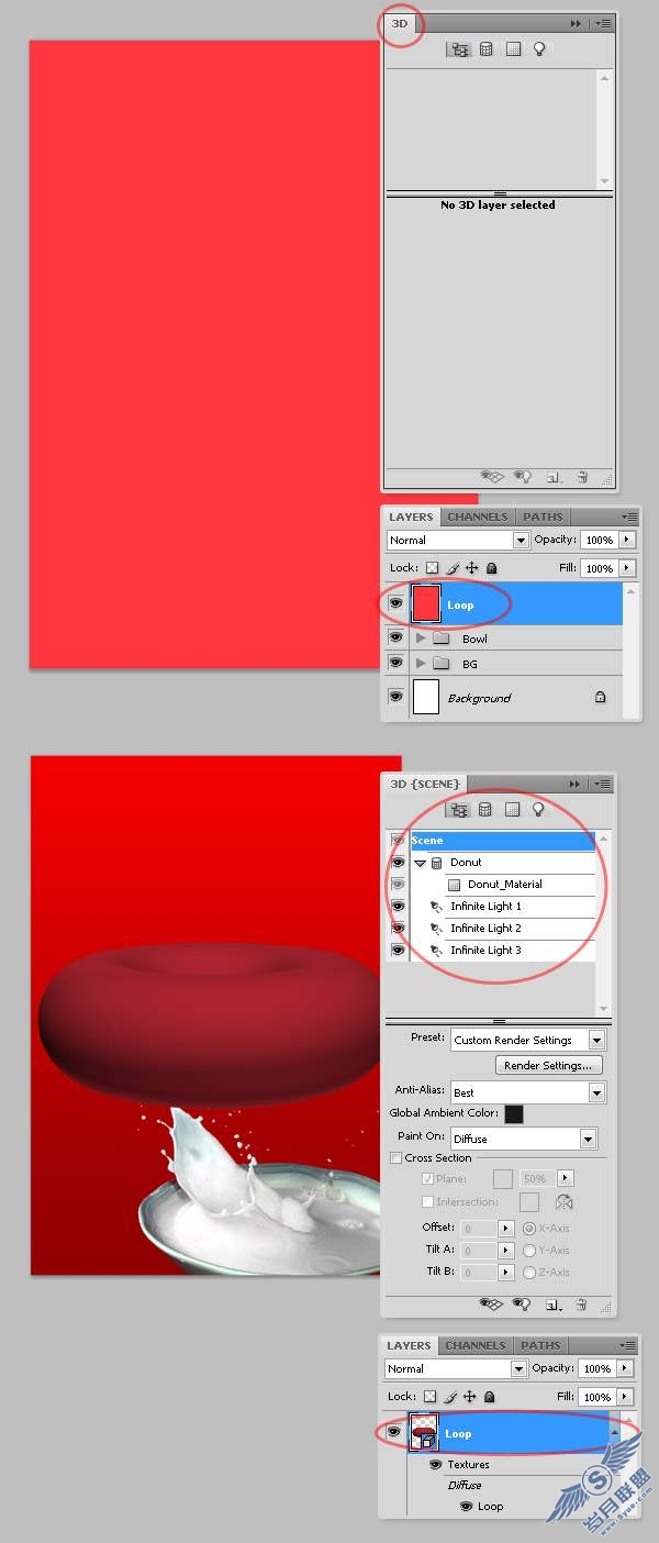 photoshop cs4绘制甜麦圈包装袋