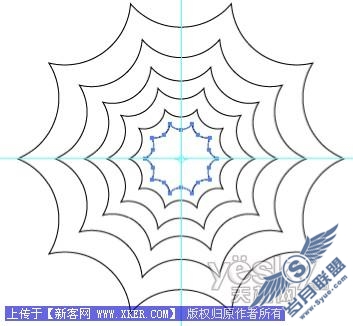 万圣节用Illustrator绘蜘蛛网和蜘蛛8_天极设计在线