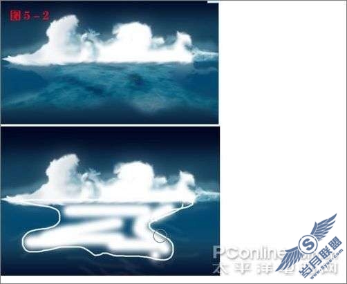 photoshop鼠绘心形云彩和海洋教程_