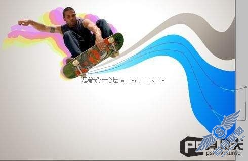 Photoshop教程:打造欧美风格的滑板海报