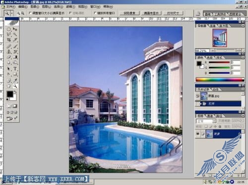 Photoshop滤镜巧妙模拟下雪效果_
