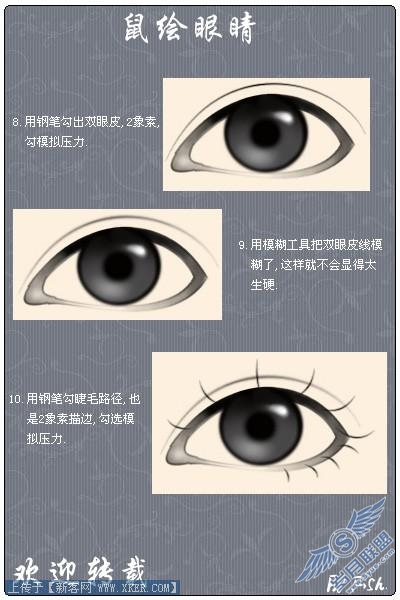 Photoshop手绘教程：插画人物眼睛的绘制方法