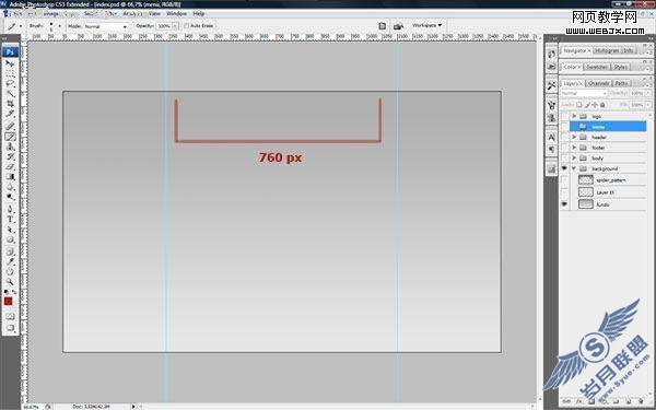 Photoshop制作漂亮的网页页脚元素【图】_