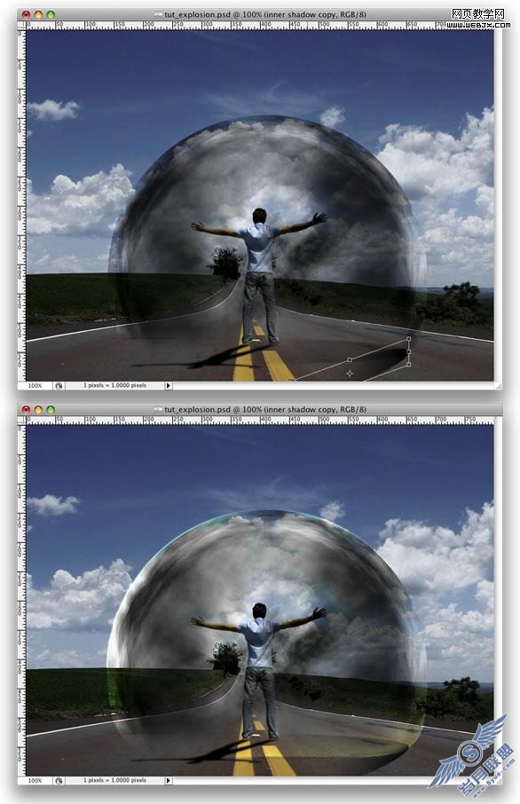 Photoshop经典合成教程:人的能量推翻汽车