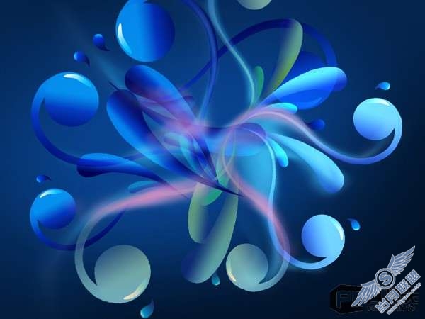photoshop用钢笔工具绘制3D抽象物体【图】_