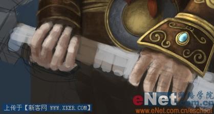 教你Photoshop手绘魔兽世界里的矮人战士(5)