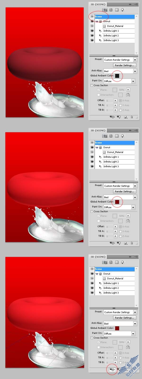 photoshop cs4绘制甜麦圈包装袋