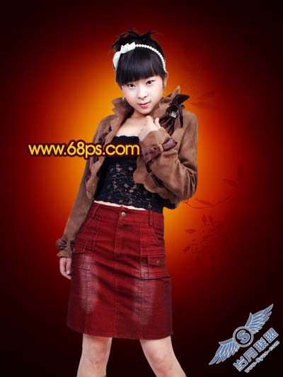 Photoshop打造漂亮的古典花饰美女