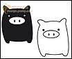 用CorelDraw绘可爱黑白猪图案(图一)