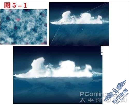 photoshop鼠绘心形云彩和海洋教程_
