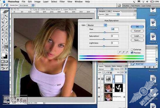 PhotoShop美容教程:给皮肤粗糙多斑的MM磨皮