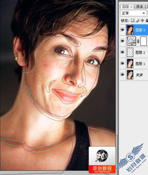 Photoshop照片处理:去除人脸上的皱纹【图】_