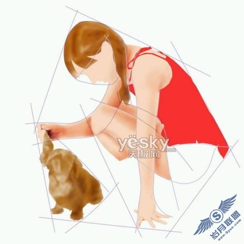 Photoshop教程:美女+宠物如此凭空创造