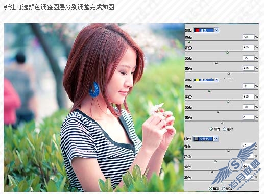 Photoshop调出室外人像清爽的淡蓝色