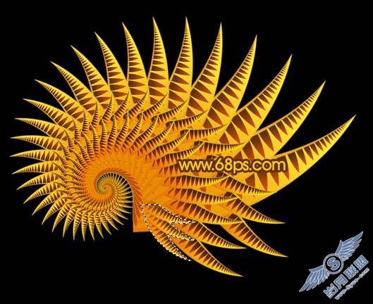Photoshop制作抽象的海螺效果