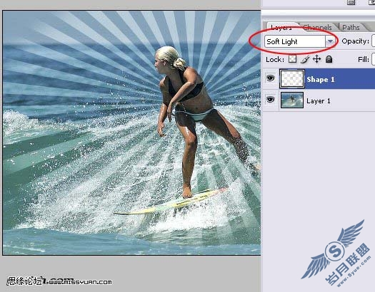 Photoshop打造一幅动感的冲浪海波