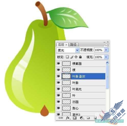 Photoshop鼠绘漂亮水晶水果图标
