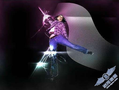 Photoshop制作绚丽的真人潮流插画