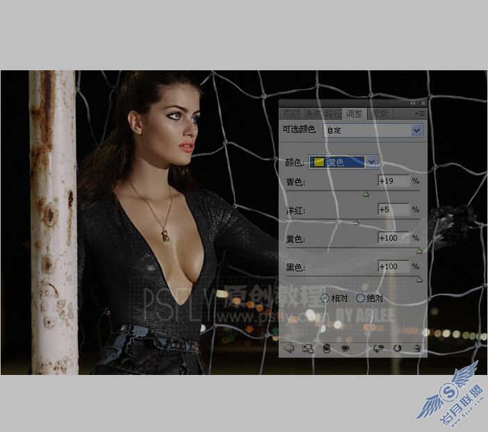 Photoshop教程:制作暗调质感时尚美女
