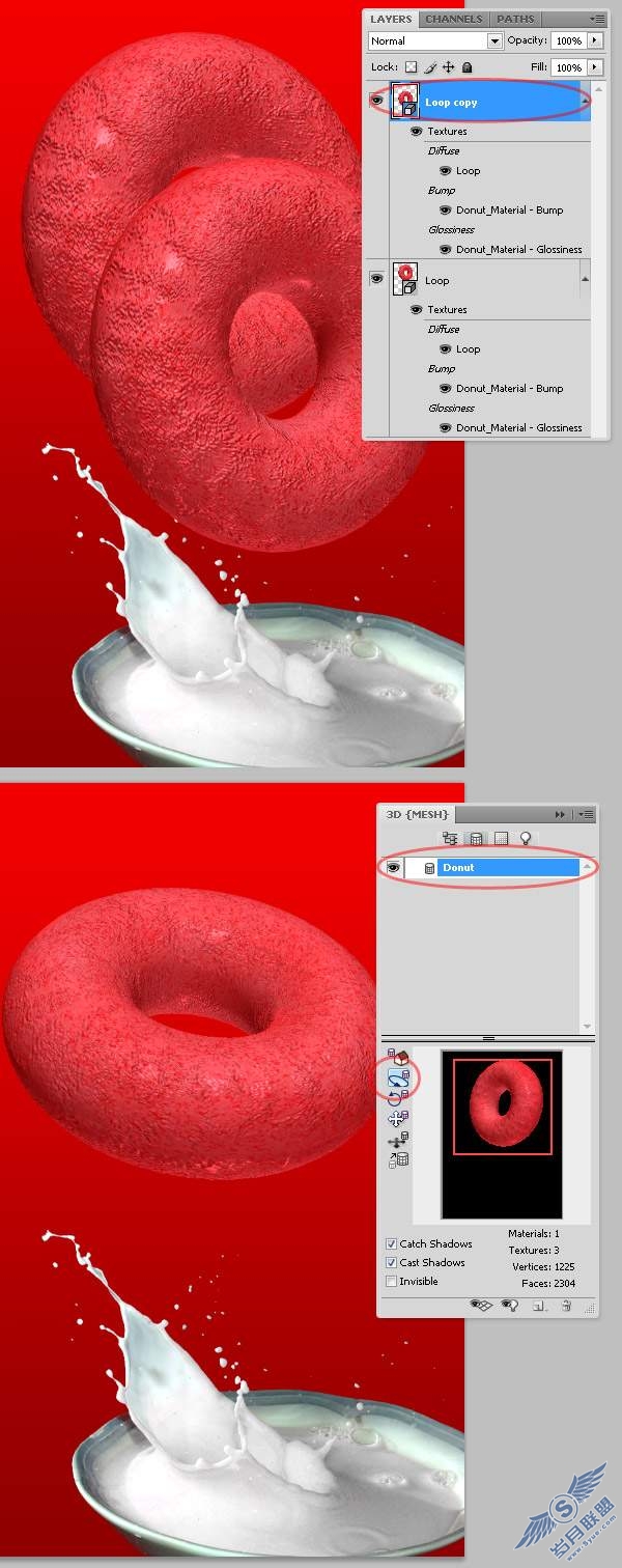 photoshop cs4绘制甜麦圈包装袋