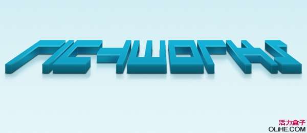Photoshop文字特效:制作蓝色3D文字【图】_