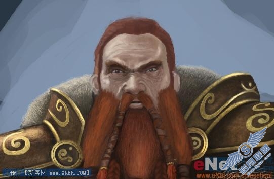 教你Photoshop手绘魔兽世界里的矮人战士(7)