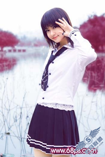 Photoshop调出人物照片漂亮的紫红色