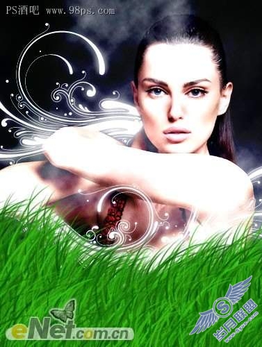 photoshop打造美女与香水广告海报