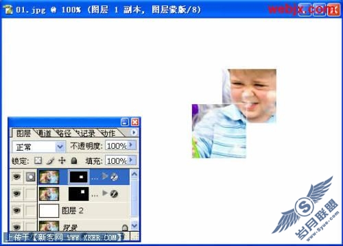 Photoshop轻松制作美丽的方格错位拼帖画