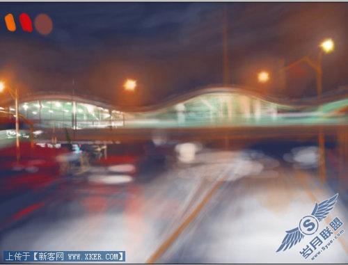 Photoshop结合友基数位板手绘白雪夜街景_天极设计在线整理