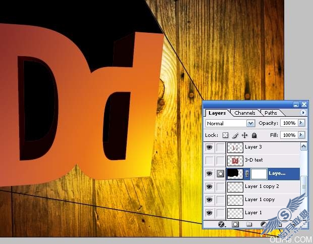 photoshop创建高光和阴影效果的3D文字教程