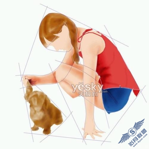 Photoshop教程:美女+宠物如此凭空创造