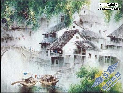 Photoshop照片处理教程:颓废边缘水彩画特效