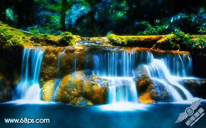 Photoshop照片处理:制作蓝黄色风景照片【图】_