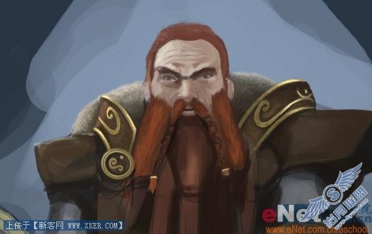 教你Photoshop手绘魔兽世界里的矮人战士(3)