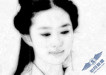 Photoshop打造水彩效果小龙女教程